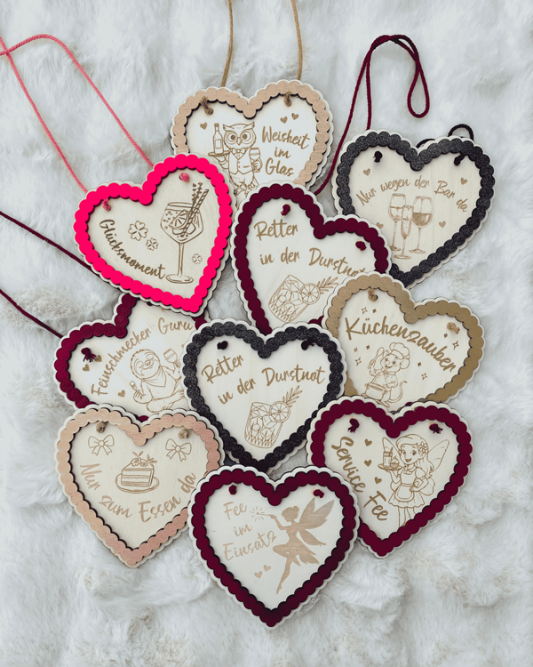 Lebkuchenherz aus Holz – Danke