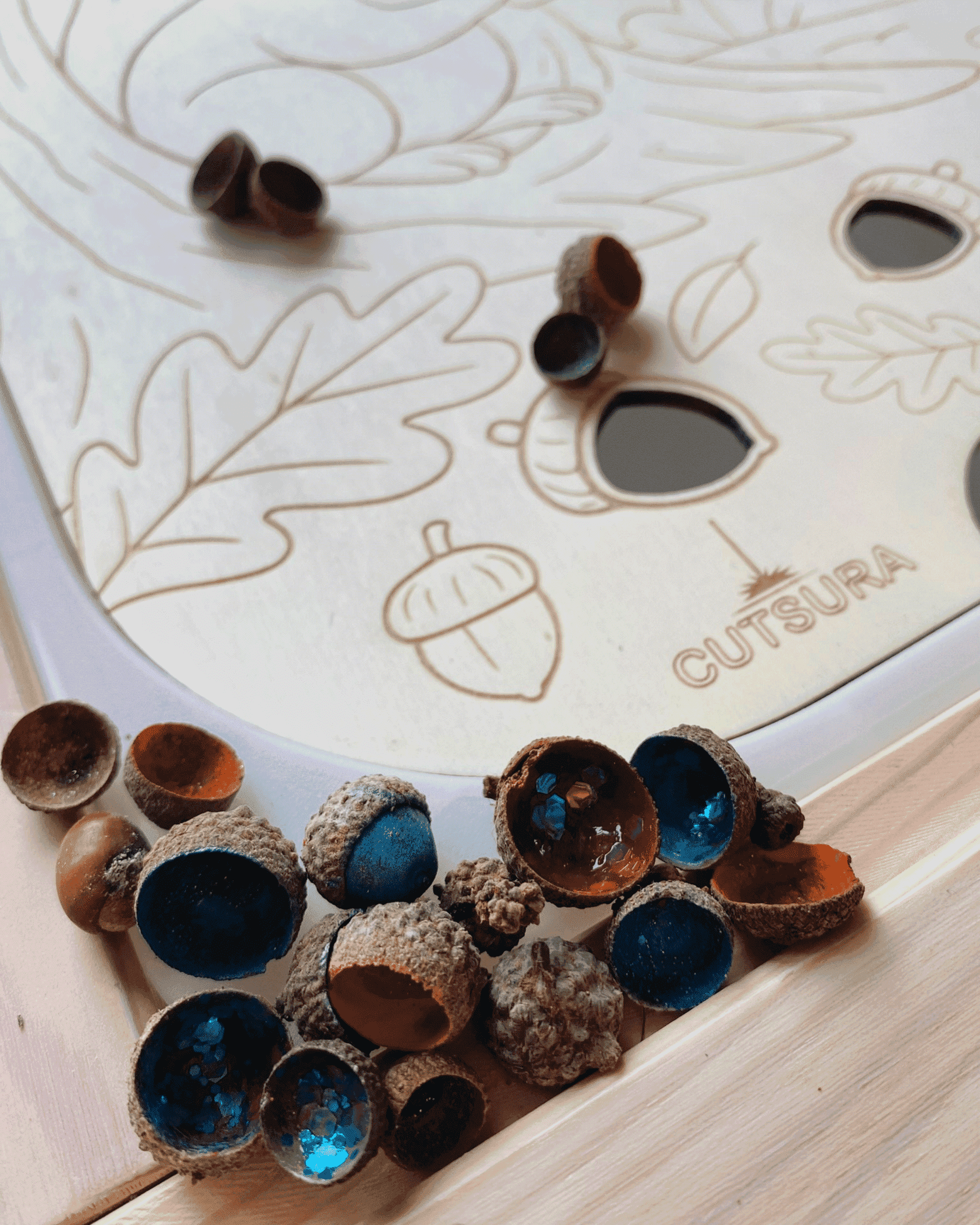 Eichhörnchen-Platte – Herbstprojekt mit Sammeln & Gestalten