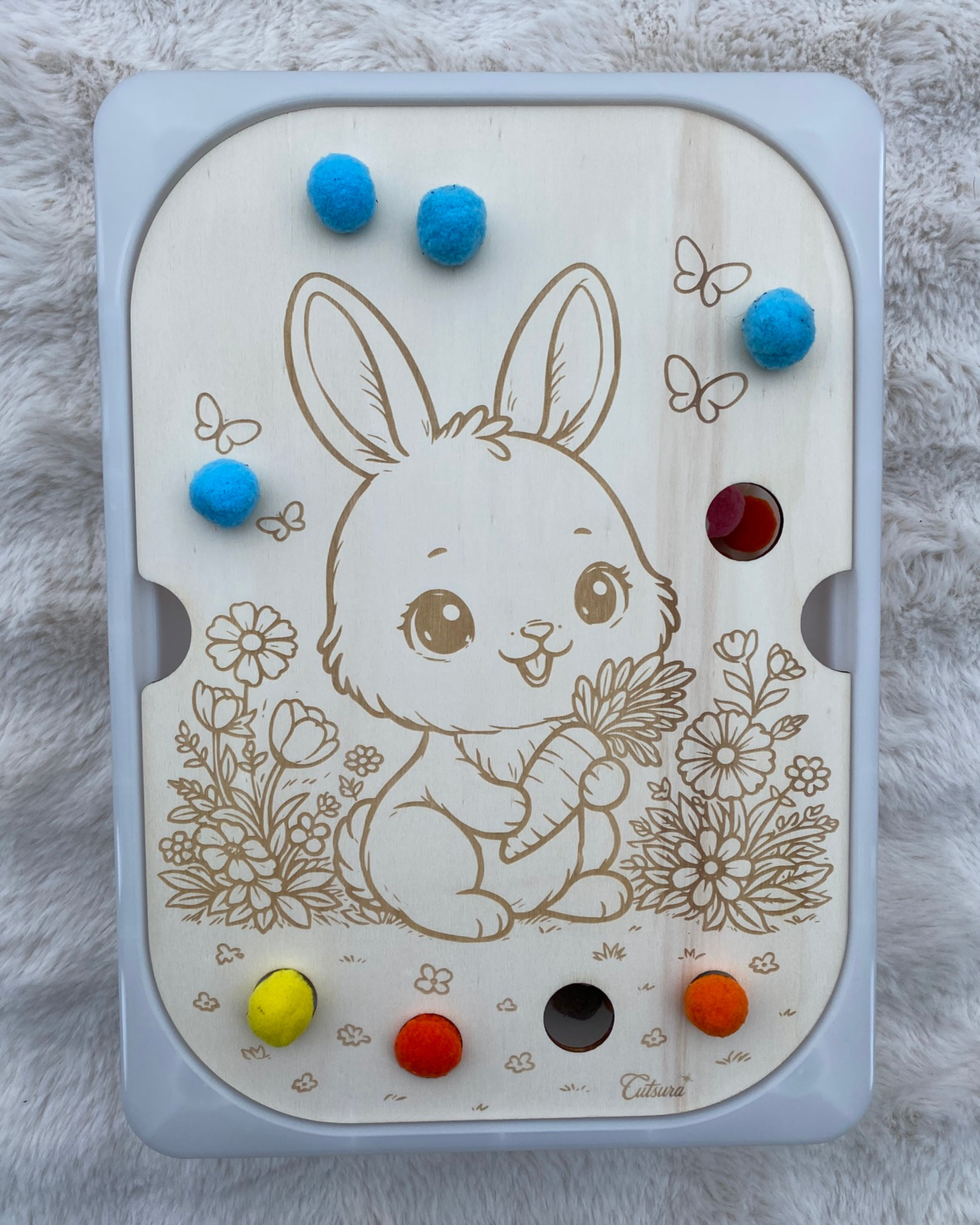 Sensomotorik-Platte Hase für Trofast-Boxen (hoch 28x40)