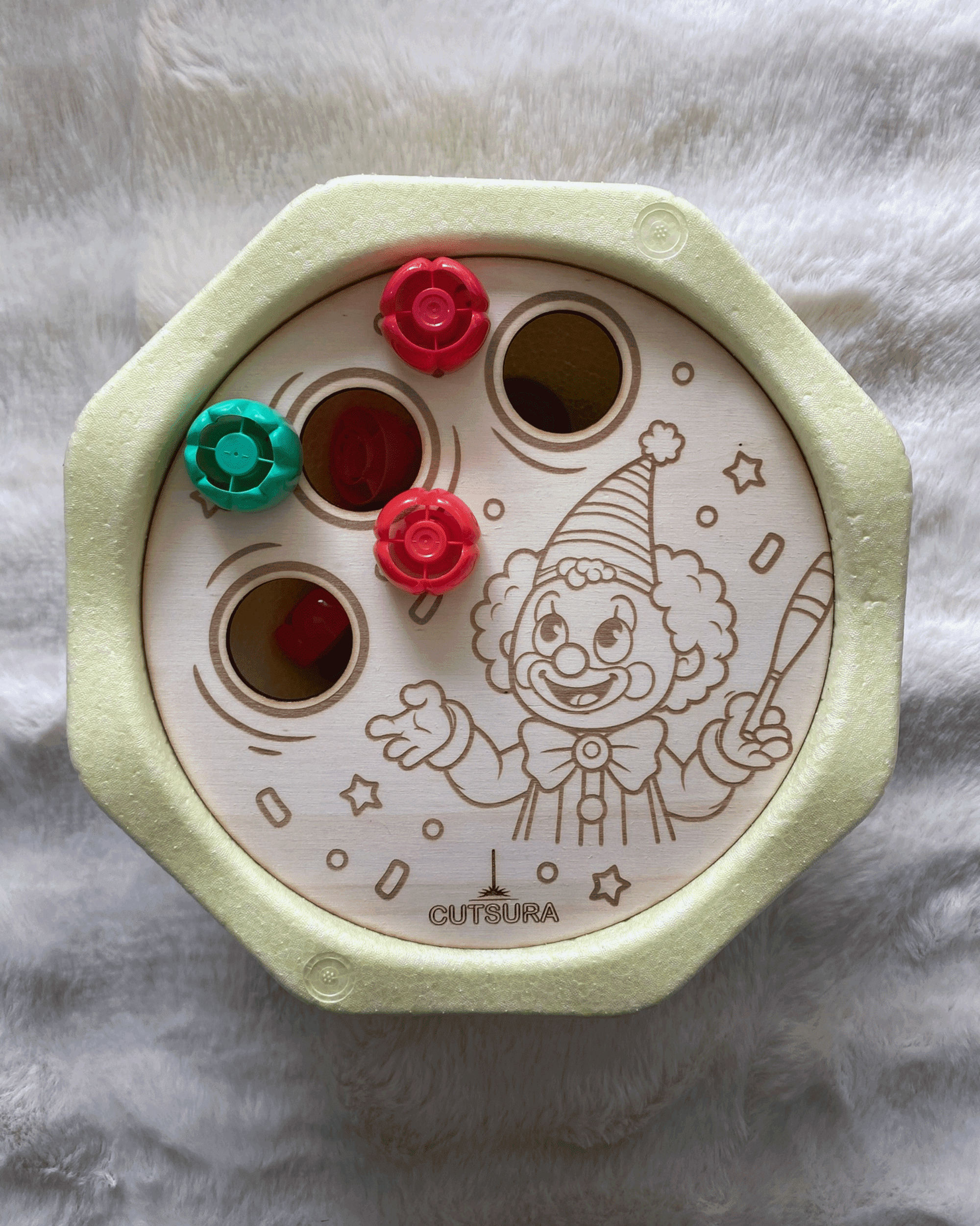 Fasching Sensomotorik-Platte – rund für Stapelstein®