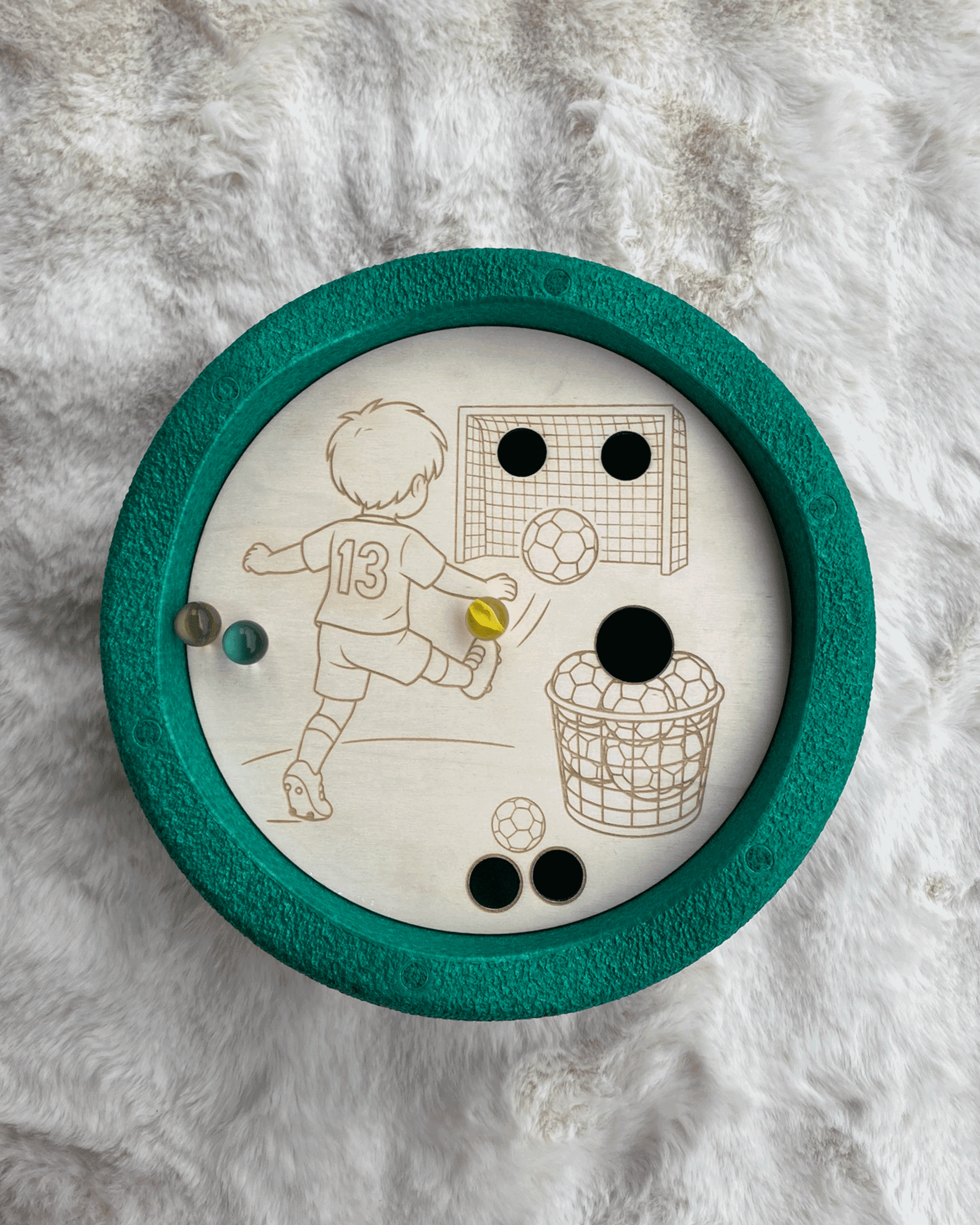 Runde Sensomotorik-Platte Fußball für Stapelstein®