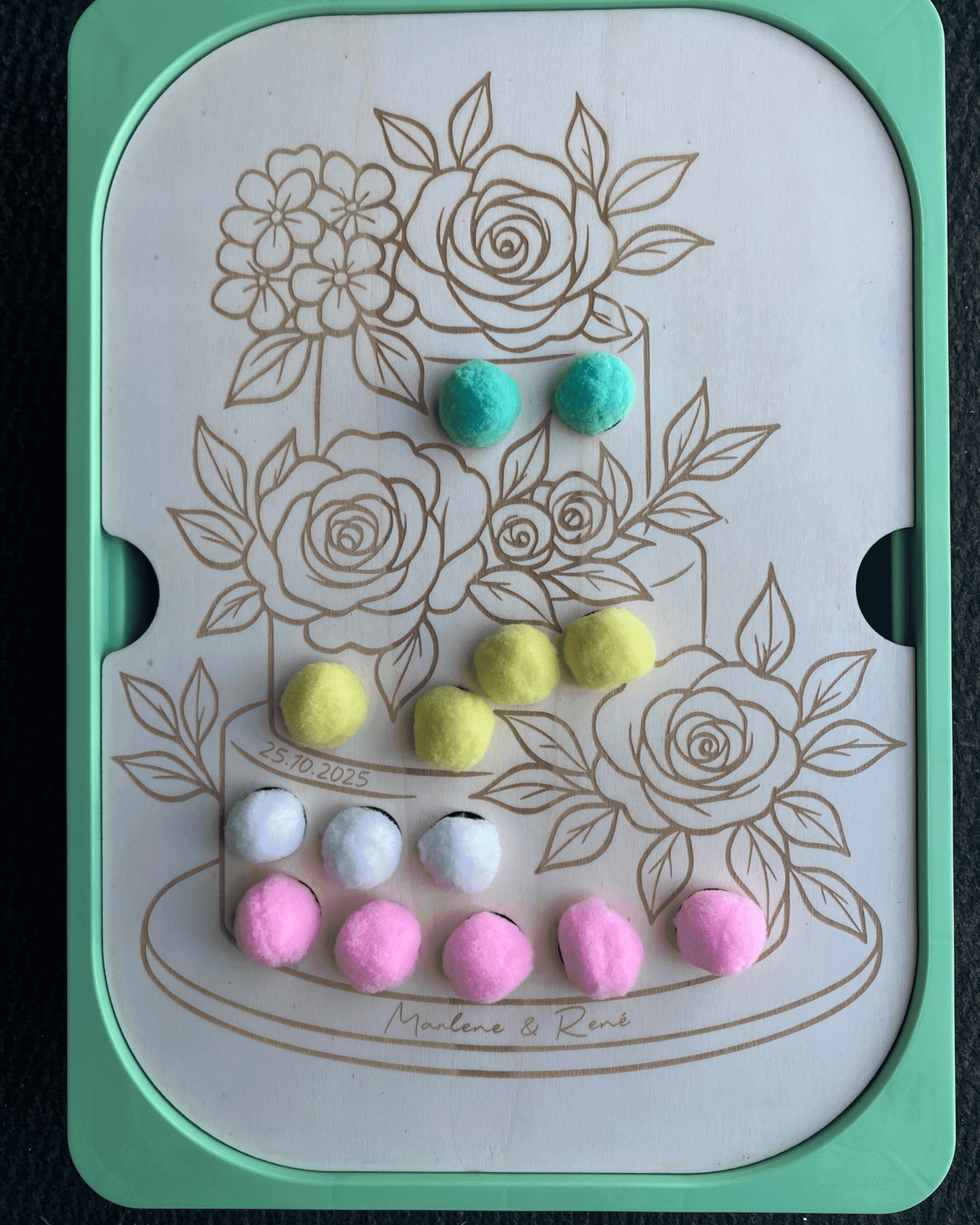 Sensomotorik-Platte Hochzeitstorte für Trofast-Boxen (hoch 28x40)