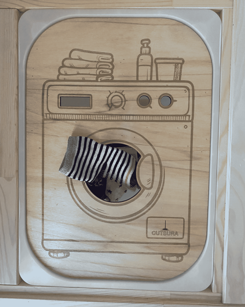 Sensomotorik-Platte Waschmaschine für Trofast-Boxen (hoch 28x40)