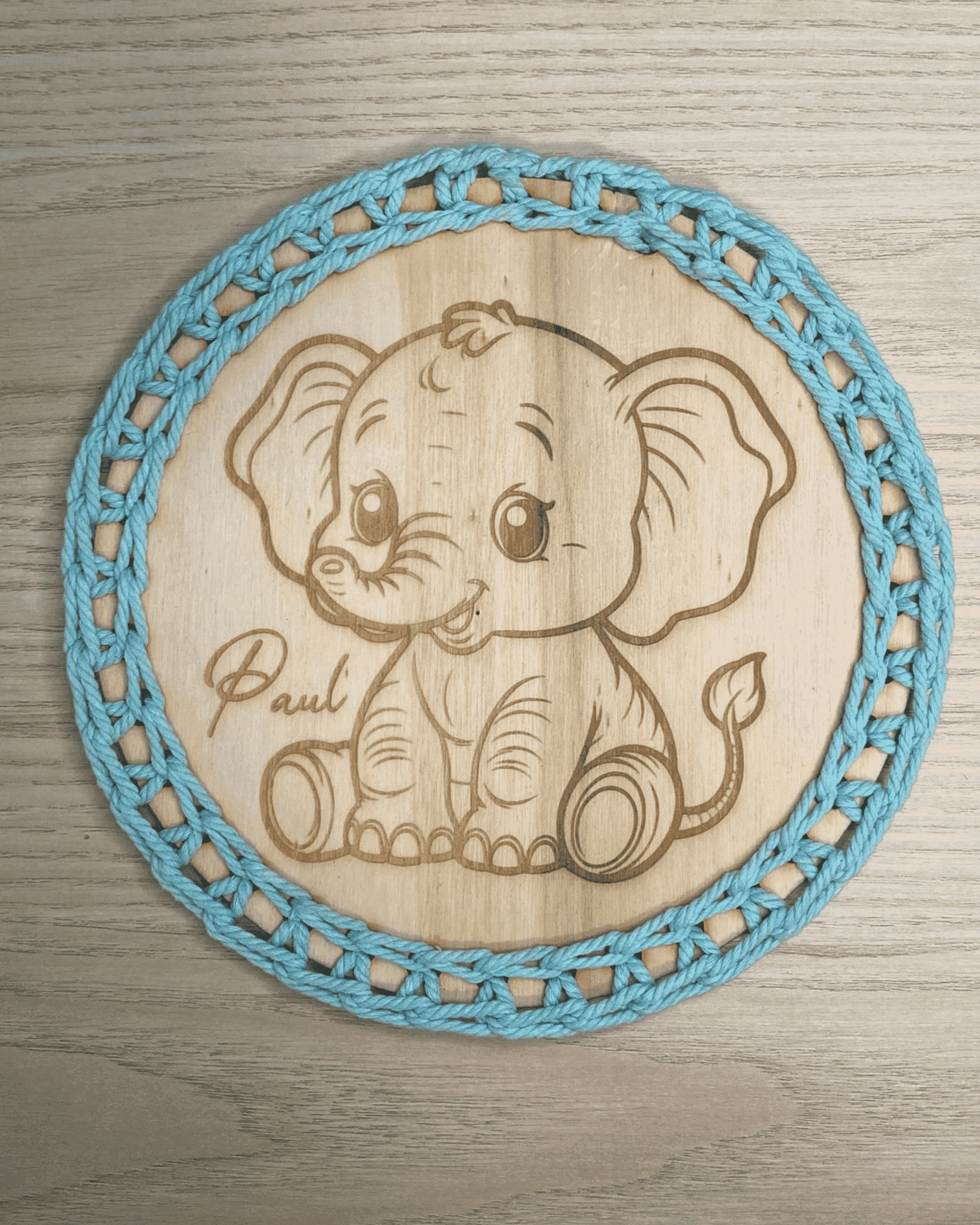 Umhäkeltes Namensschild – Foto 2