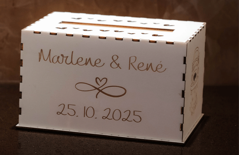 Kuvertbox für Hochzeitskuverts