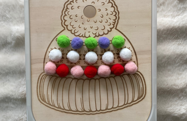 Winterhaube – Sensomotorik-Platte